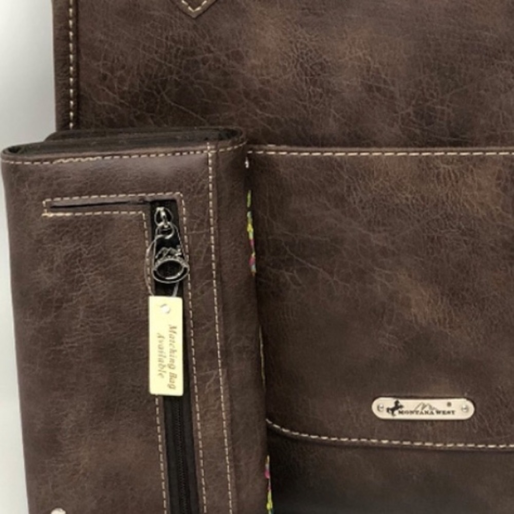 Montana West Sugar Skull Wallet Brown NWT - Picture 3 of 3